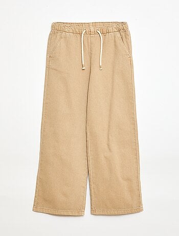 Pantalon en twill avec cordons de serrage
