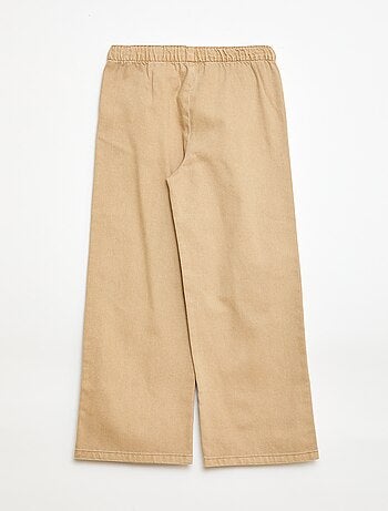 Pantalon en twill avec cordons de serrage