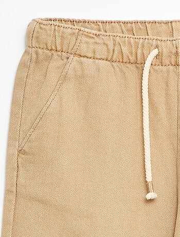 Pantalon en twill avec cordons de serrage