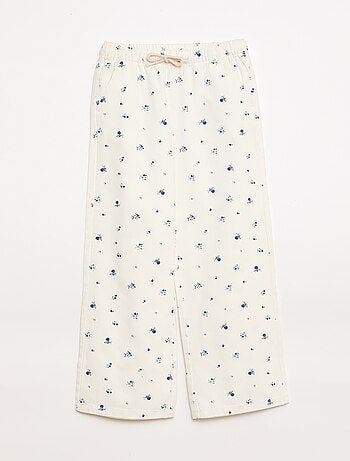 Pantalon en twill avec cordons de serrage