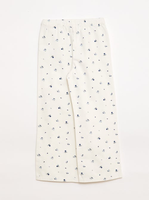 Pantalon en twill avec cordons de serrage - Kiabi