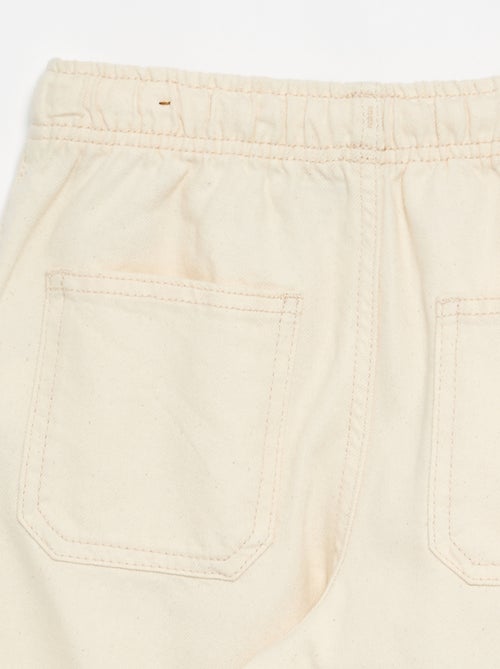 Pantalon en twill avec cordons de serrage - Kiabi