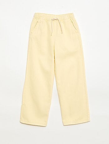 Pantalon en twill avec cordons de serrage