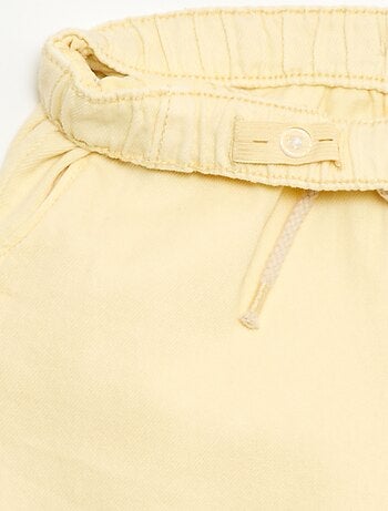Pantalon en twill avec cordons de serrage