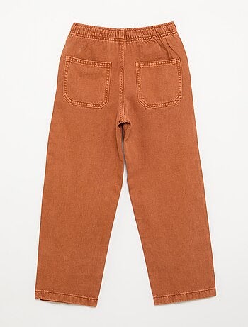 Pantalon en twill avec cordons de serrage