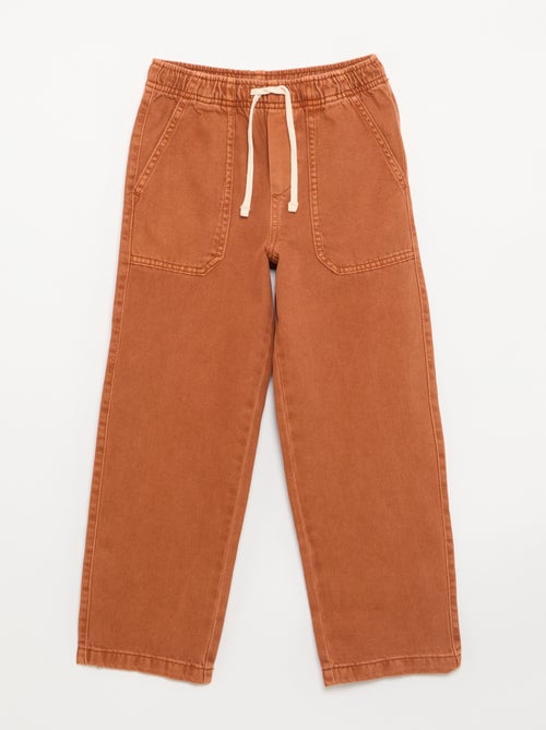Pantalon en twill avec cordons de serrage - Kiabi Pantalon en twill avec cordons de serrage - Kiabi