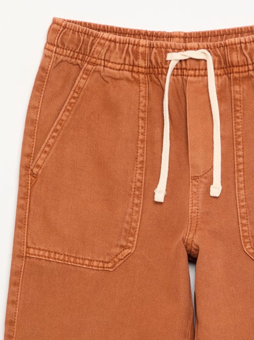 Pantalon en twill avec cordons de serrage - Kiabi Pantalon en twill avec cordons de serrage - Kiabi