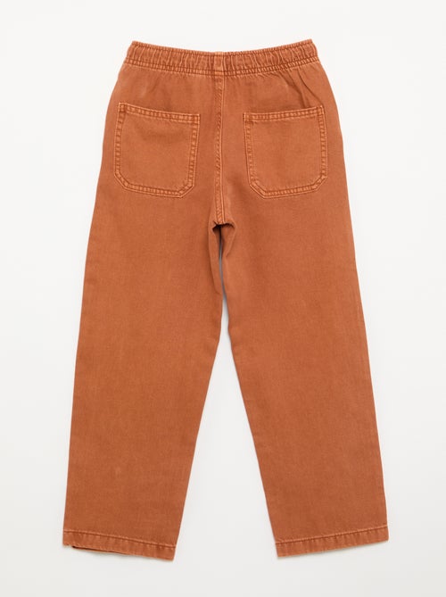 Pantalon en twill avec cordons de serrage - Kiabi Pantalon en twill avec cordons de serrage - Kiabi