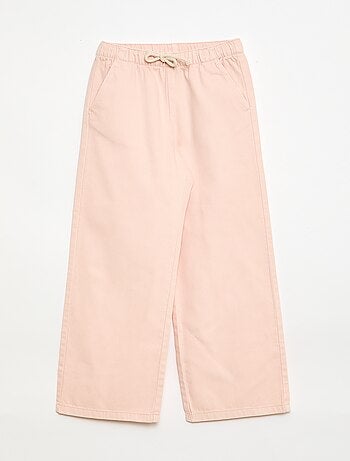 Pantalon en twill avec cordons de serrage