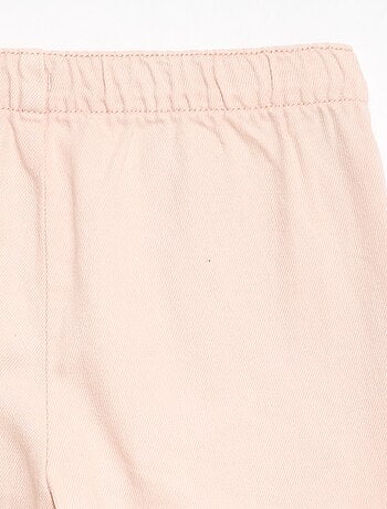 Pantalon en twill avec cordons de serrage