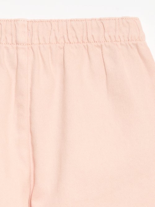 Pantalon en twill avec cordons de serrage - Kiabi