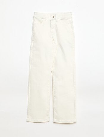 Pantalon en twill avec ouverture pressionnée -