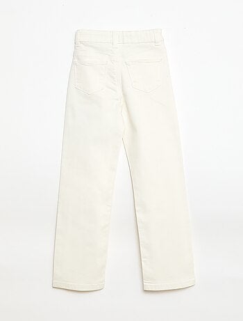 Pantalon en twill avec ouverture pressionnée -