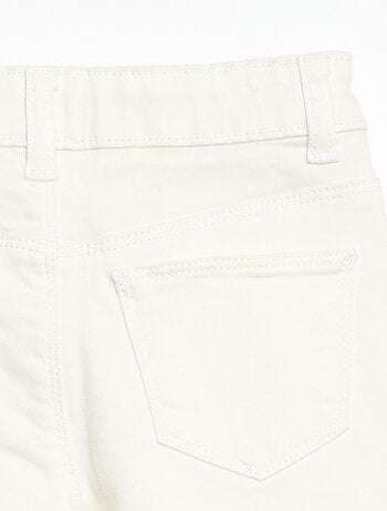 Pantalon en twill avec ouverture pressionnée -