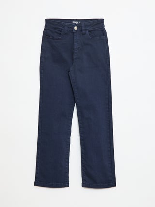 Pantalon en twill avec ouverture pressionnée -