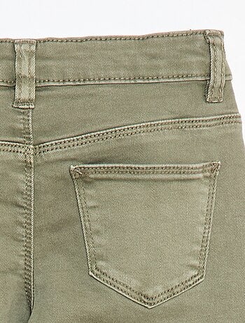 Pantalon en twill avec ouverture pressionnée -