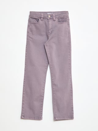 Pantalon en twill avec ouverture pressionnée -