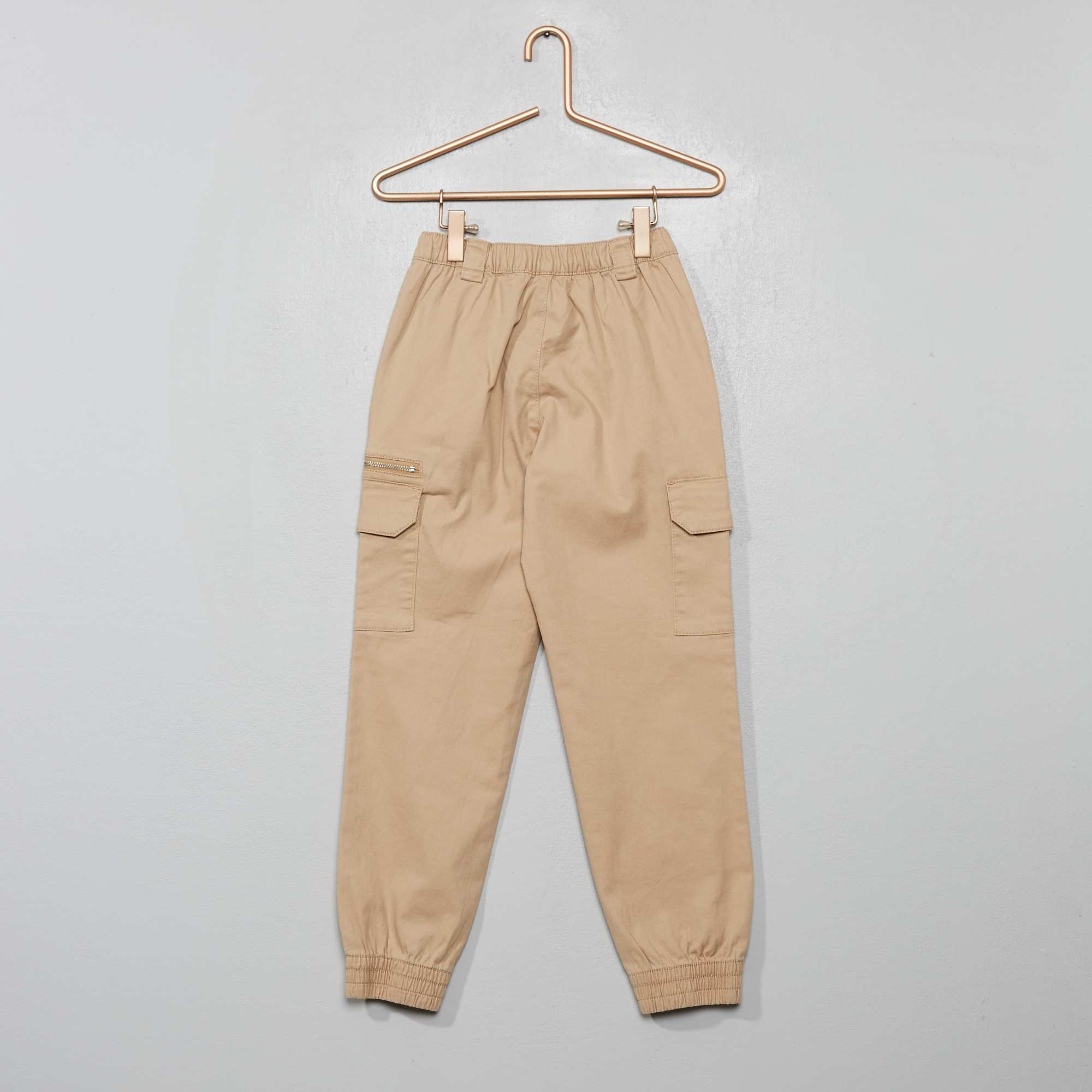 Pantalon en twill Fille 3-12 ans - beige - Kiabi - 12,00€