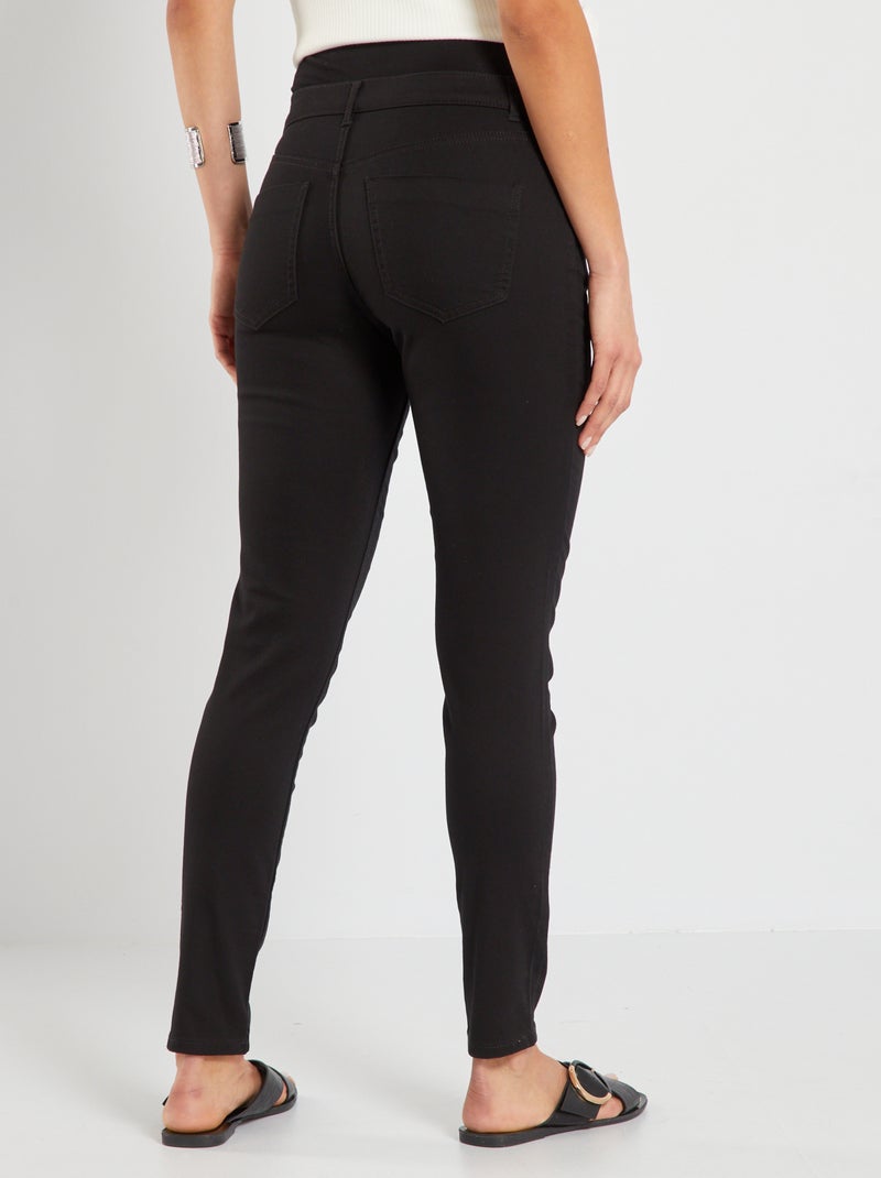 Pantalon en twill de grossesse noir - Kiabi
