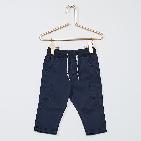 Pantalon En Twill Eco Concu Bebe Garcon Bleu Marine Kiabi 2 40