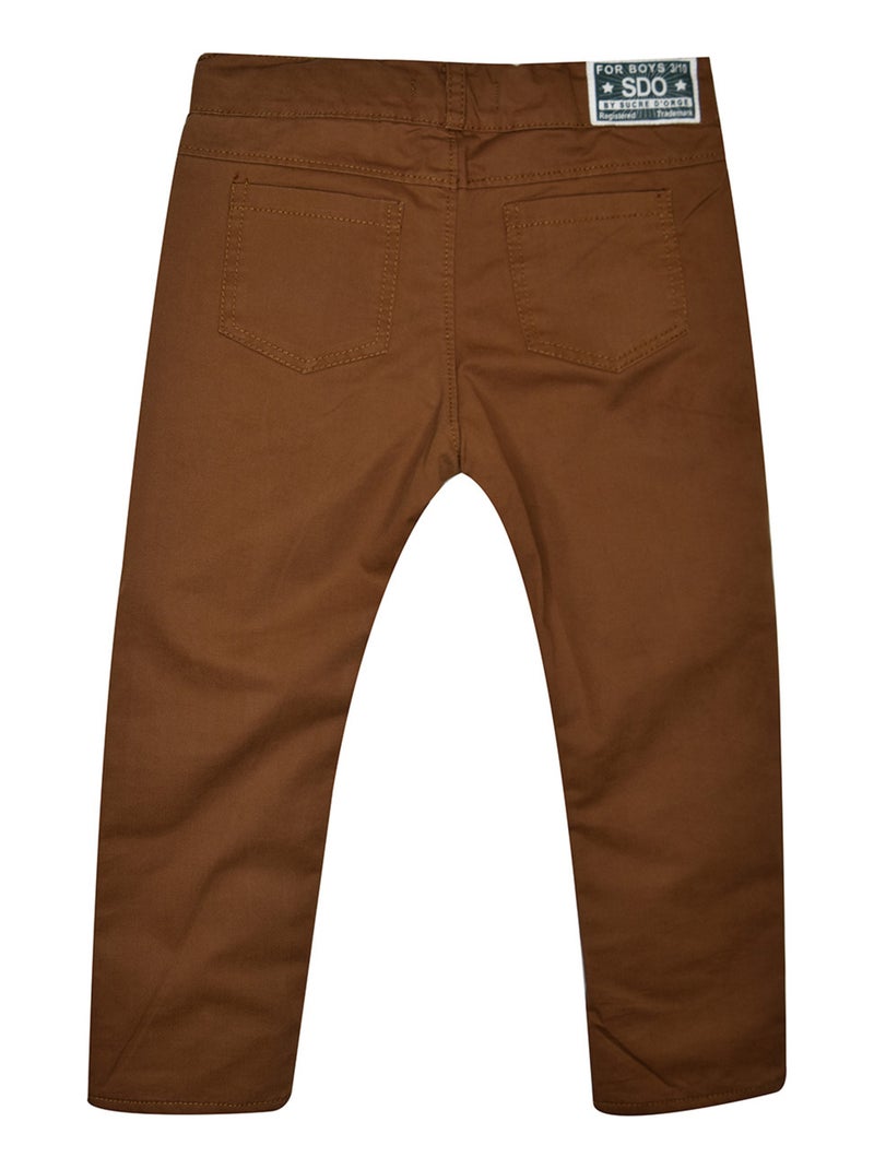 Pantalon en twill Frizon Marron - Kiabi