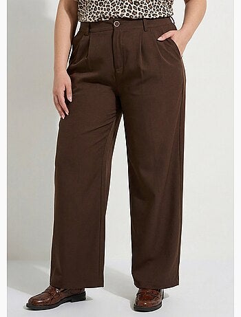 Pantalon en twill léger coupe large - afibel
