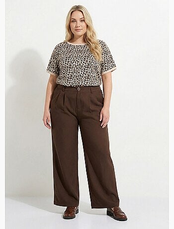 Pantalon en twill léger coupe large - afibel