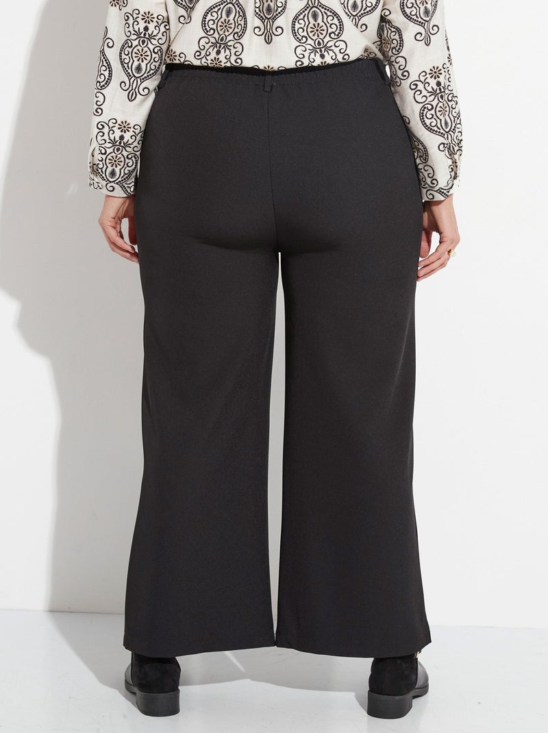 Pantalon en twill léger coupe large - AFIBEL Noir - Kiabi