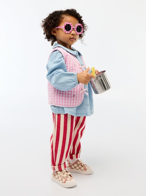 Pantalon en twill paperbag - Kiabi Pantalon en twill paperbag - Kiabi