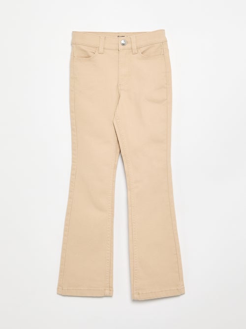 Pantalon en twill taille ajustable - Kiabi