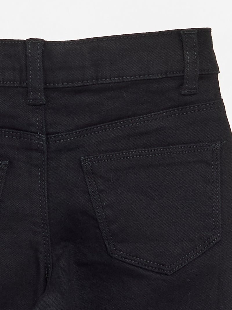 Pantalon en twill taille ajustable Noir - Kiabi