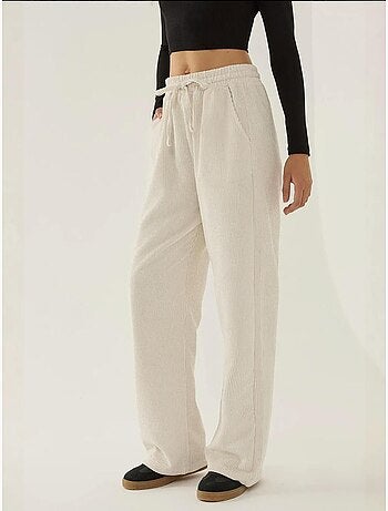 Pantalon en velours à taille élastique