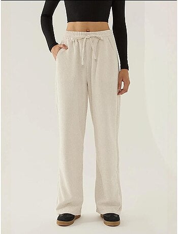 Pantalon en velours à taille élastique