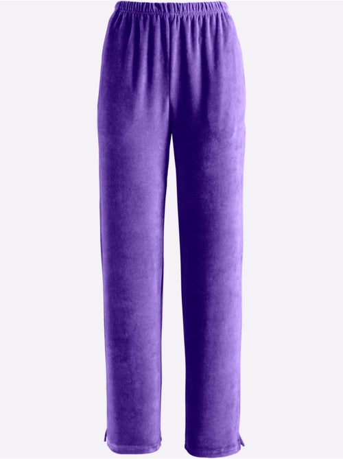 Pantalon en velours avec ceinture élastique et poches - Taille courte - Witt - Kiabi