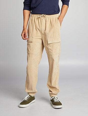 Pantalon en velours avec poches - Kiabi