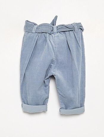 Pantalon en velours avec poches brodées