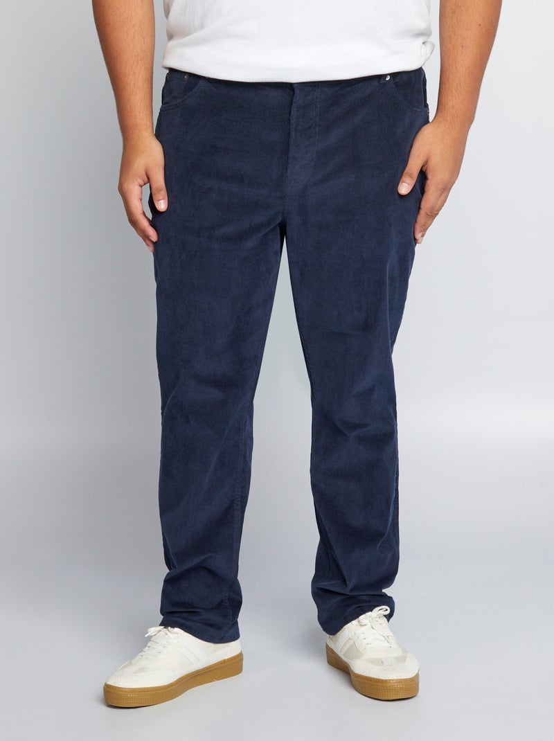 Pantalon en velours Bleu - Kiabi