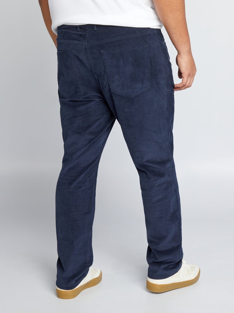 Pantalon en velours Bleu - Kiabi