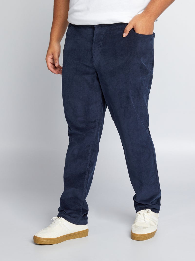 Pantalon en velours Bleu - Kiabi