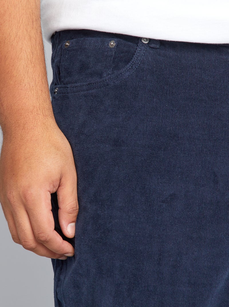 Pantalon en velours Bleu - Kiabi