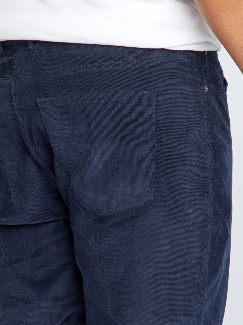 Pantalon en velours Bleu - Kiabi