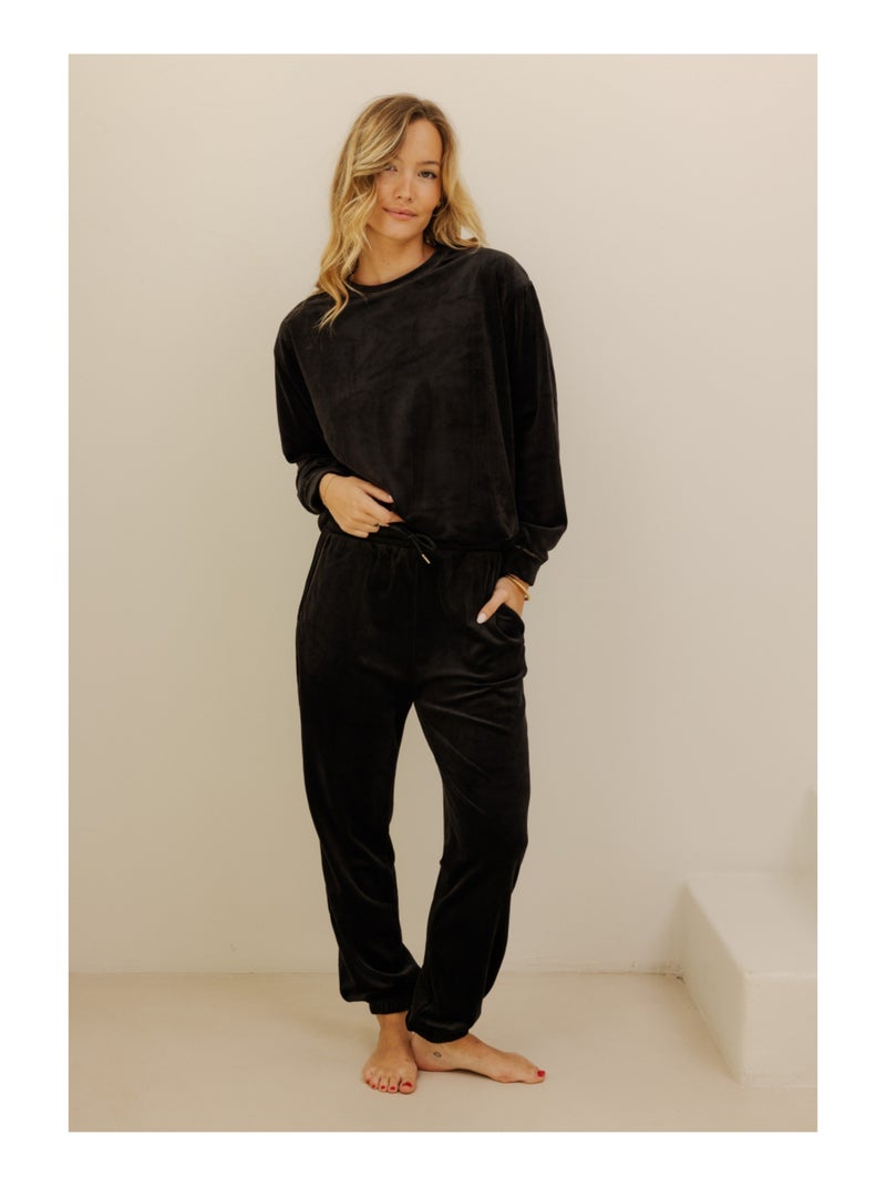 Pantalon en velours Charlotte Noir - Kiabi