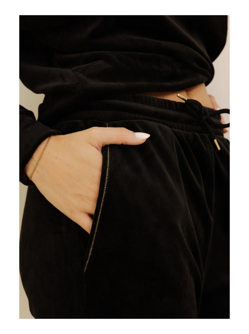 Pantalon en velours Charlotte Noir - Kiabi