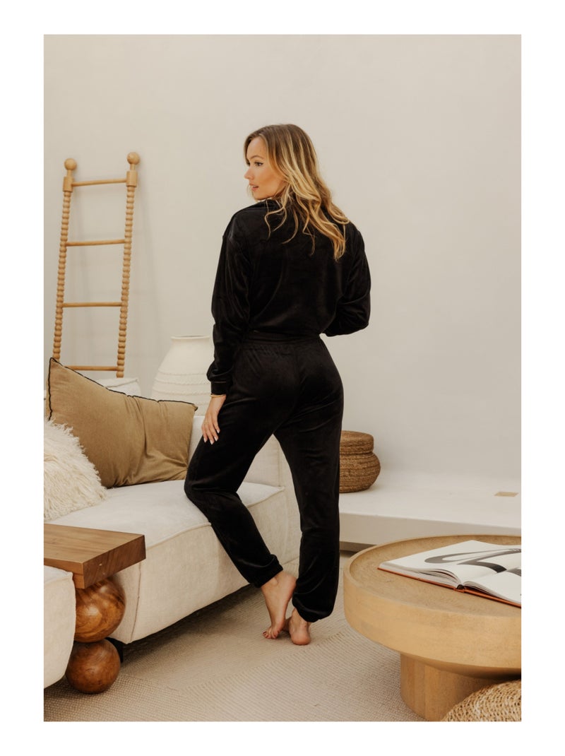 Pantalon en velours Charlotte Noir - Kiabi
