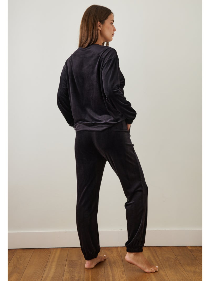 Pantalon en velours charlotte Noir - Kiabi