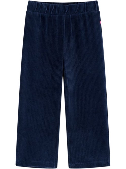 Pantalon en velours côtelé à jambes larges taille élastique - vidaxl - Kiabi