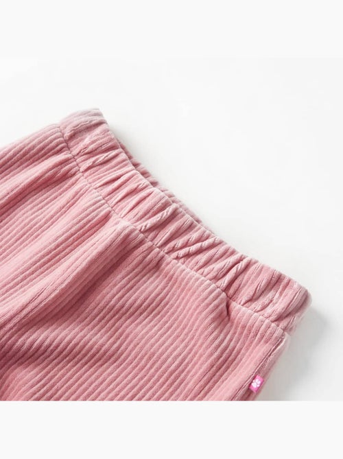 Pantalon en velours côtelé à jambes larges taille élastique - vidaxl - Kiabi