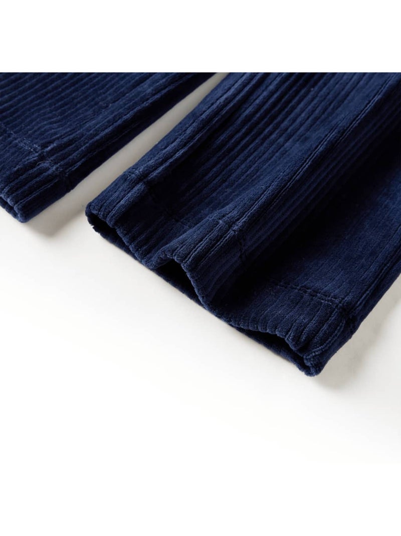 Pantalon en velours côtelé avec taille élastique - vidaxl Bleu - Kiabi
