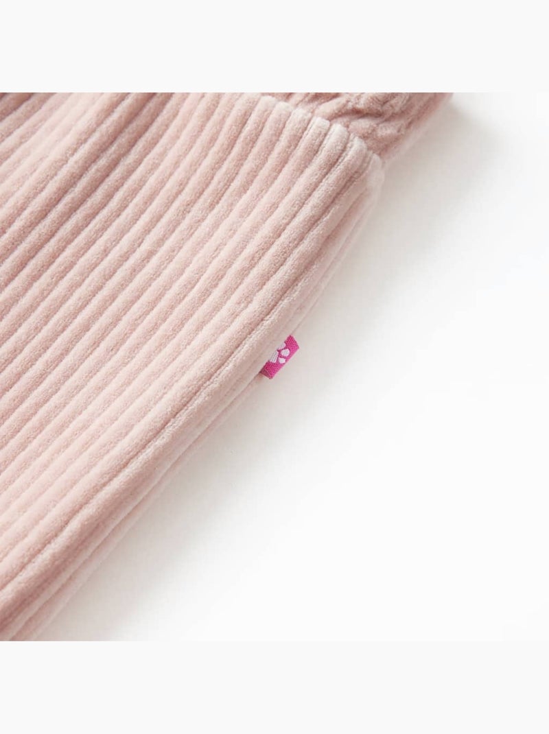 Pantalon en velours côtelé avec taille élastique - vidaxl Rose - Kiabi