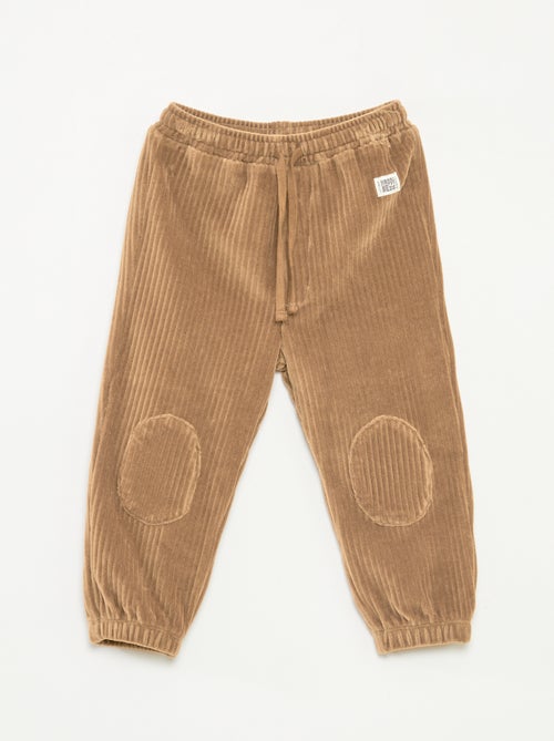Pantalon en velours côtelé avec taille élastiquée - Kiabi